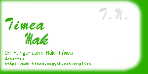 timea mak business card